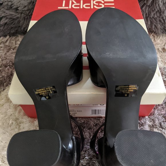 NIB Esprit Black Heels Size 8 - Picture 7 of 7